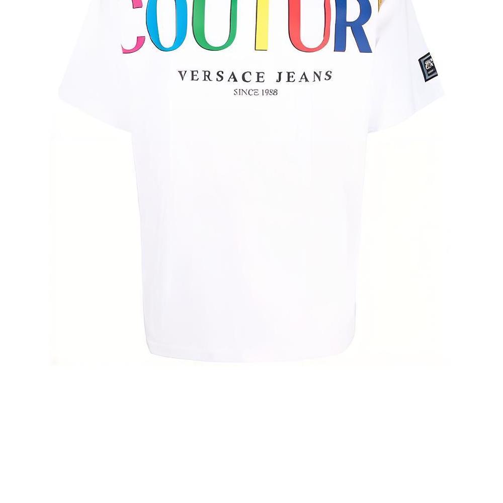 VERSACE JEANS COUTURE FW21 T Shirt Men's White Gift Recommendation 71GAHP02-CJ00P-003
