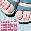 Vodkas Heart Moon Leaf Waterproof Toe Nail Stickers Full Cover Decals Adhesive Wraps