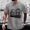 Футболка с надписью It's Beer O'clock Graphic для мужчин Одежда Y2k Международный день пива Топы Мужская уличная одежда для вечеринок с выпивкой Футболки больших размеров
