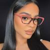 Blue Light Blocking Cat Eye Glasses Gradient Color Fashion TR90 Frame Women Luxury Designer Eyeglasses Ladies Optical Frame