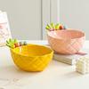 Cream-Style Fruit Serving Plate Reusable Ceramic Fruit Bowl Salad Dessert Bowl  Kitchen Use