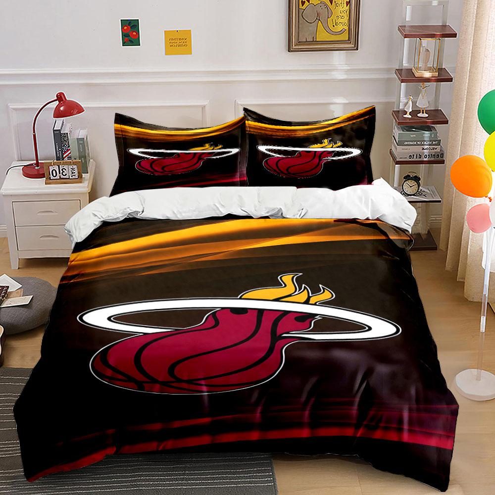 Flaming basketball logo design. Bedding sets Duvet cover sets Duvet covers Pillowcases(1*Duvet Cover 2*Pillowcases without duvet insert)