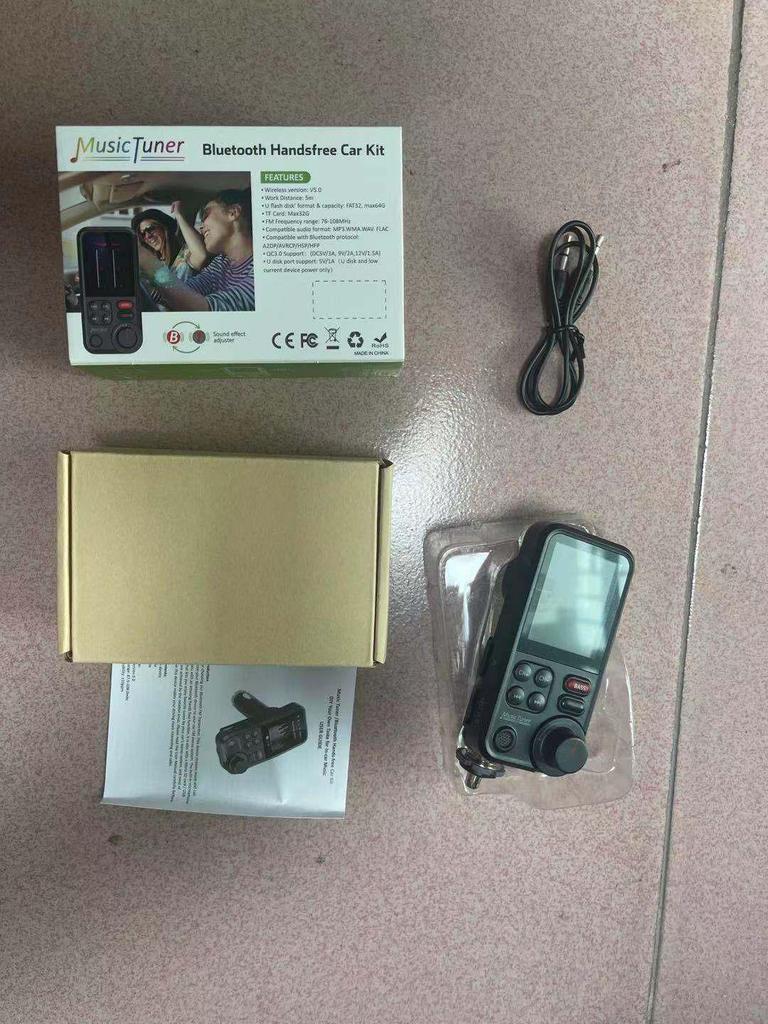 BT93 Bluetooth FM Transmitter: Car MP3 Player with USB, Lossless HiFi, High/Low Tone Equalizer