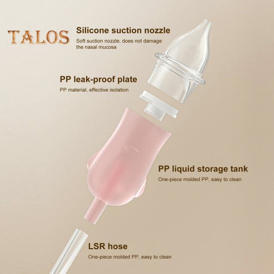 Силиконовый назальный аспиратор, очиститель носа, компактный дизайн, портативный, удобный в использовании, ручной назальный аспиратор для детей
