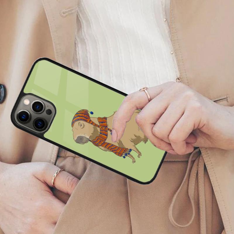 Милый и любопытный Капибара Магнитный Чехол для Телефона для APPLE iPhone 17 Air 16 14 13 12 Pro Max 15 Plus Беспроводная Зарядка С Чехлом MagSafe