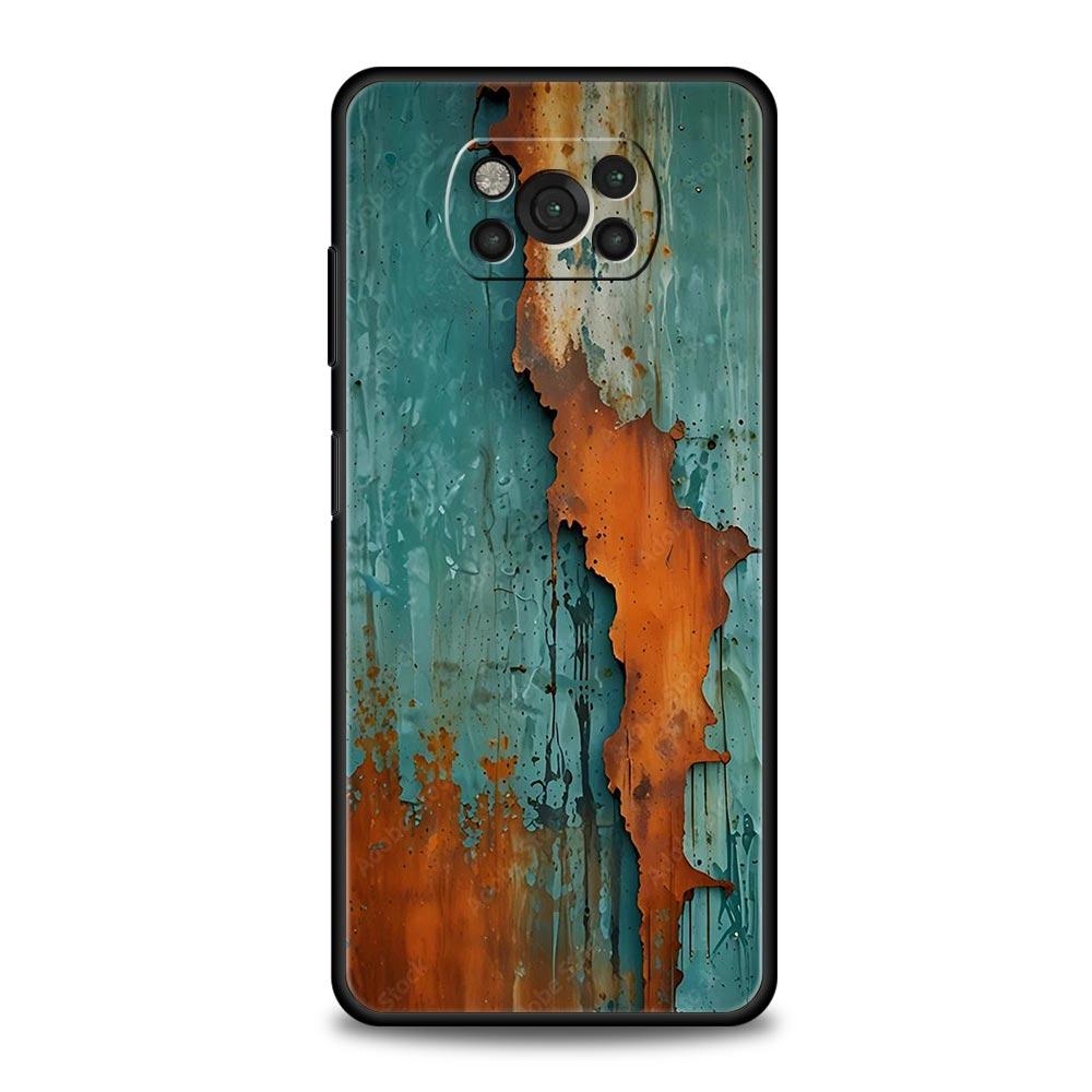 Винтажный индустриальный стиль Ржавый чехол для телефона для Xiaomi Poco F7 F6 F5 F4 F3 X6 X5 X4 X3 NFC F7 Ultra M4 C51 C55 GT Мягкая TPU крышка