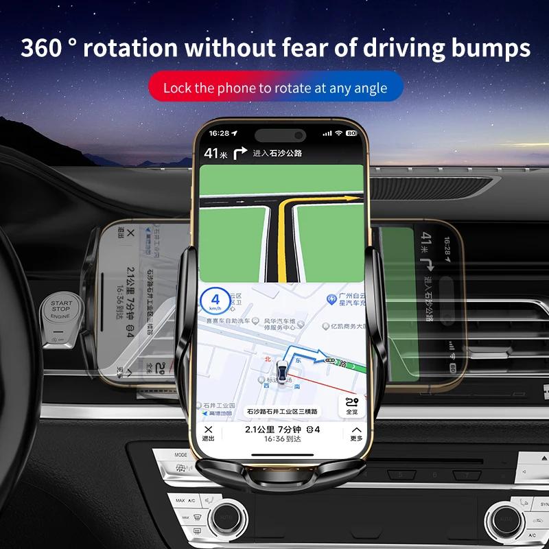 Автомобильное беспроводное зарядное устройство 30 Вт, автоматический автомобильный держатель для телефона, инфракрасная индукционная станция для iPhone 14, 13, 12, Xiaomi, Samsung, станция быстрой зарядки