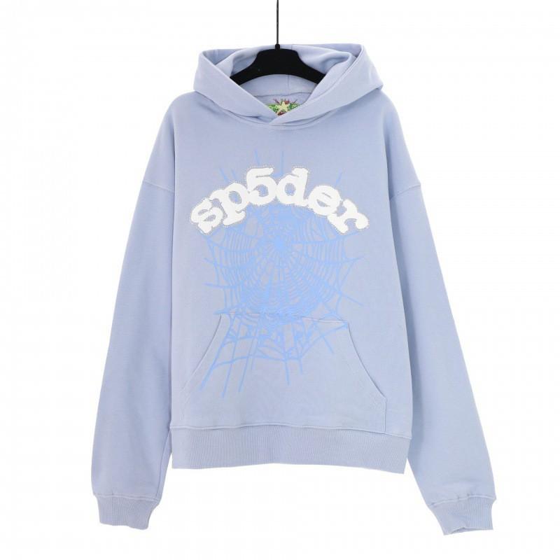 Spider Web Print Hooded Sweatshirt Set Men Women Loose Fit Cotton Fleece Streetwear Winter Outfit