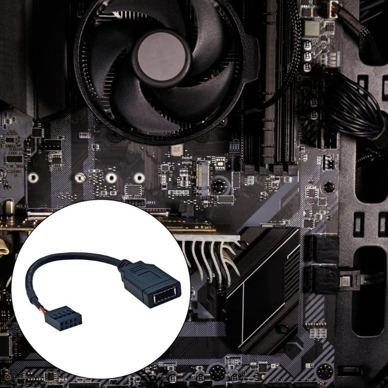 Кабель-переходник USB 9-pin на header материнской платы Type E с портом Type C для передней панели для расширения возможностей подключения