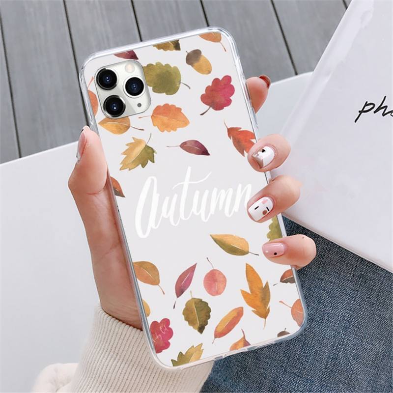 Чехол для телефона «Счастливая осень-осень» с тыквой для iphone 13 12 5 5S 5c se 6 6s 7 8 plus x xs xr 11 pro max mini