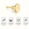 10pcs Golden Polished Metal Drawer Knobs, 20x25mm - Durable Single Hole Handles for Cabinets, Wardrobes & Dressers with Screws Included