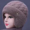 Шляпы для женщин среднего и пожилого возраста на осень и зиму Мама с бархатной теплой вязаной шерстяной шапкой Старая леди бабушка надвинутая хлопковая шапка