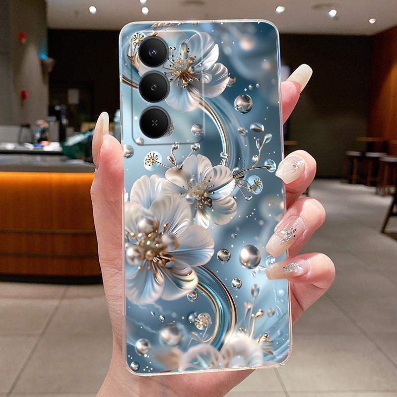 Силиконовый чехол для Realme P3 Lite Красивые цветы Бабочка Защитный ТПУ Мягкая задняя крышка Fundas для телефона Realme P3 Lite 4G