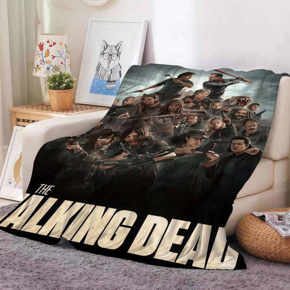 Horror movie T-The W-Walking D-Dead Blanket For Sofa Office Bed Plane Travel Sleep Read Relax Camping Soft And Warm