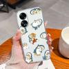 Новый чехол для Oppo A58 A57 A57S A57e A77 A77S A78 A79 A98 A38 A2 F23 K11 4G 5G милый рисунок животного прозрачный силиконовый противоскользящий прочный чехол для Oppo Capa
