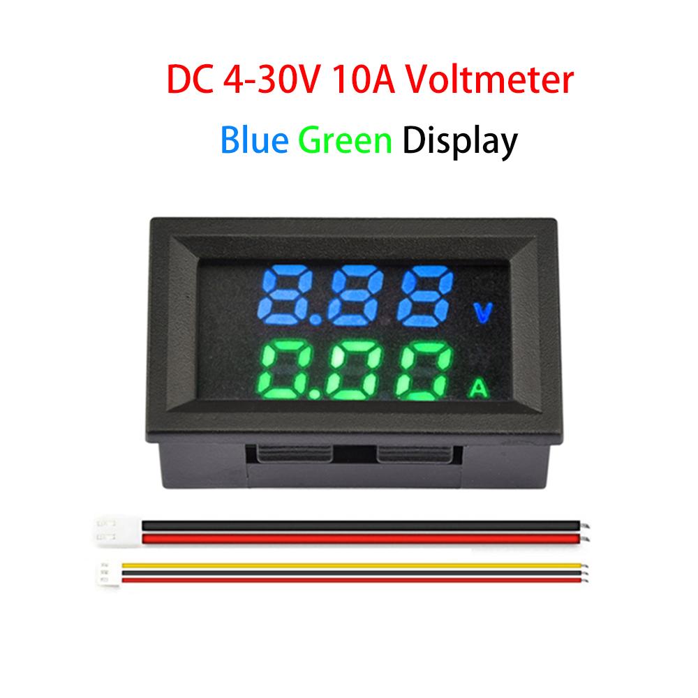 DC 4-30V 10A 50A 100A Digital Voltmeter Ammeter 0-100V 0-100A Current Meter Voltage Tester LED Dual Digital Volt Meter Gauge