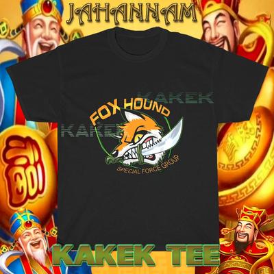 Новая американская футболка с металлическим логотипом FOXHOUND, смешная, размеры от S до 5XL