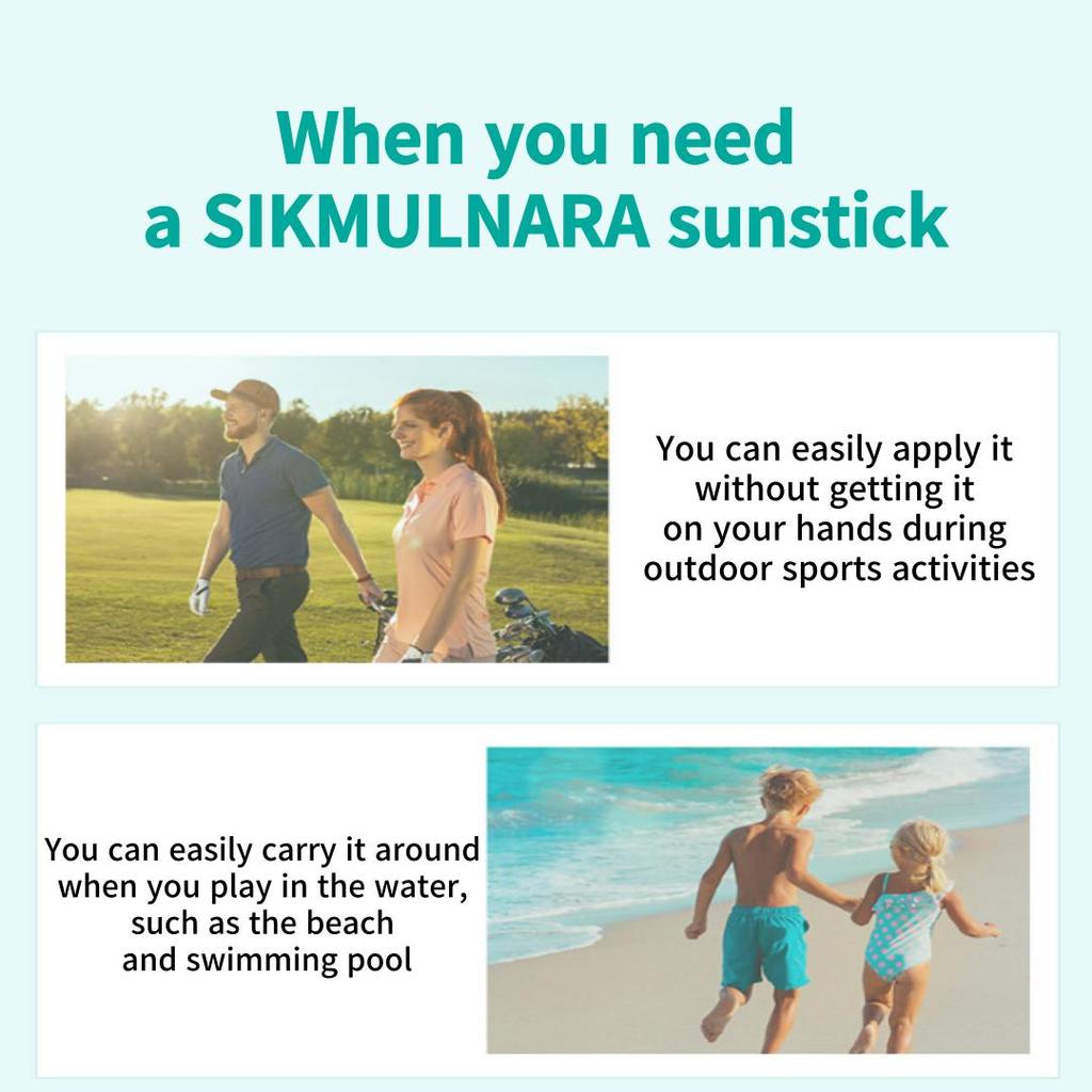 SIKMULNARA Face and Body A Powdery SUNSTICK | UV Protection SPF50+ PA++++ Sunscreen