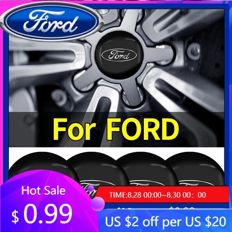 Новая автомобильная наклейка 2026 г. 4 шт. 56 мм Колпачок ступицы колеса автомобиля Металлические наклейки-эмблемы Аксессуары для Ford Focus Mk2 Mk3 Fiesta Ranger Mondeo S