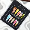 10Pcs Hand Carved Flower Petal Artificial Nails for Women Manicure Use