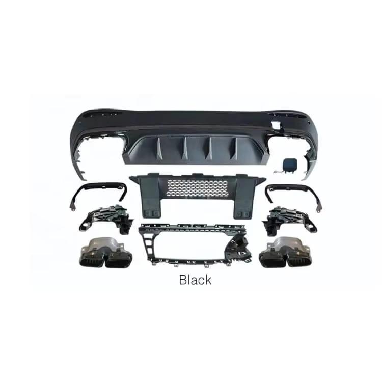 Mercedes-Benz X254 GLC to GLC63 AMG Rear Diffuser with Tubing for Bumper Accessories
