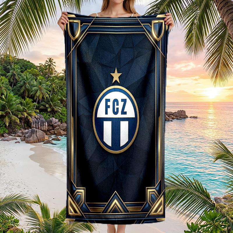 FC Zürich print Quick Dry Beach Towel Microfiber Absorbent Portable Travel Swimming Towel