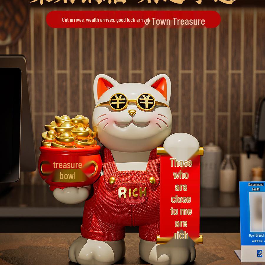 2025 Luxury Cat Figurine: Perfect for Entryway, Wine Cabinet, or Reception Desk Decor