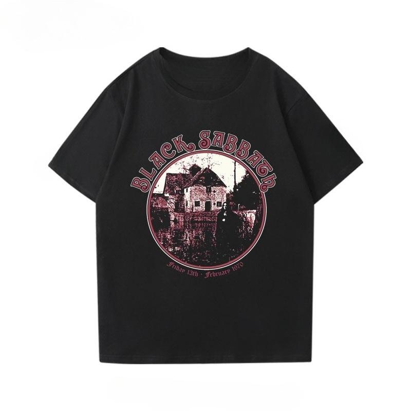 Black Metal Rock Band T-shirt Men Women Fashion Casual Graphic Tops Unisex Oversized T Shirt Hip Hop Tee Clothing Streetwear