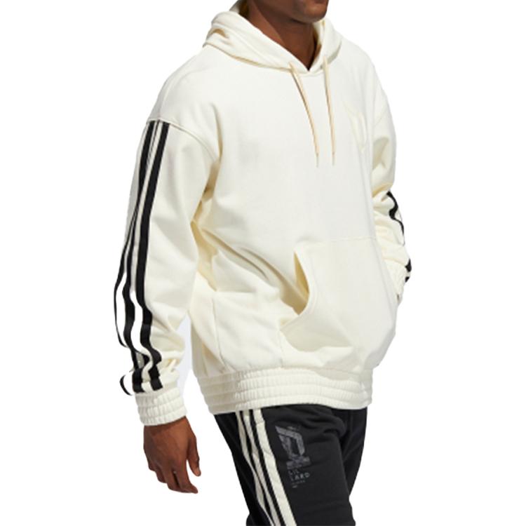 Adidas Баскетбольный спортивный пуловер с капюшоном для мужчин Off-White GL7099