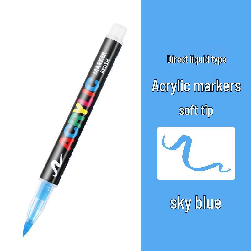 8101 Акриловые маркеры с мягким наконечником - 12/24 цвета для студенческого творчества, DIY и граффити