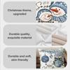 2Pcs Luxury Christmas Blue Cushion Cover Soft Snowman Pillow Shell  Pillow