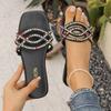 Crystal Rome Women Slippers Fashion Summer Bling Flat Shoes Women Comfort Outdoor Casual Sandals Party Slippers Slides Women