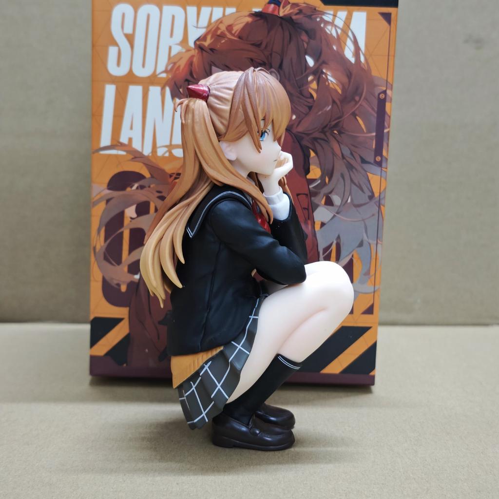 Коробка Аниме NEON GENESIS EVANGELION EVA Аска Лэнгли Сорью фигурки в стиле колледжа ПВХ модель игрушки кукла орнамент собранные
