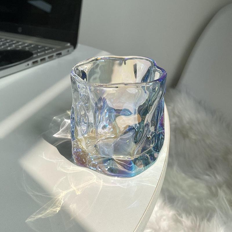 280ml 2pcs Set Irregular Cocktail Glass Bar Party Drinking Utensils Colorful Twist Cup Summer Juice Tea Lemon Soda Beverage Cups