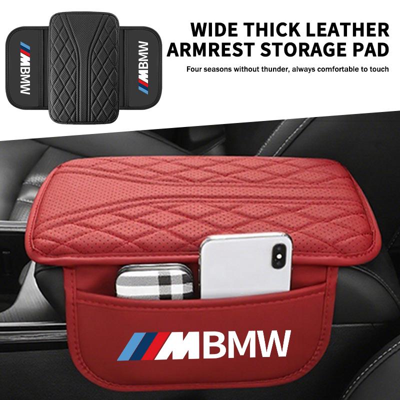 Leather Car Armrest Center Console Pad Auto Seat Arm Rest Mat For BMW Performance M E87 E30 E46 E28 F35 G20 E93 F20 X3 X UNYDV1