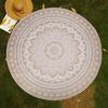 Indian Bohemian Round Table Cover Bohemia Indian Mandala Table Cloth Fabric Peacock Father Tablecloth Mediterranean Style Kitchen Round