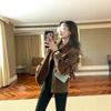 Womens Short Suede-Feel Cotton Blend Jacket Loose Fit Button-Up Cardigan