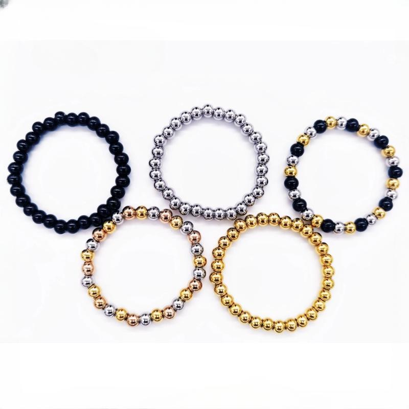 8MM Stainless Steel Bracelet Women Bead Bracelet for Women Men Jewelry Couple Bracelet Charm Bracelet Jewelry Accessory Gift
