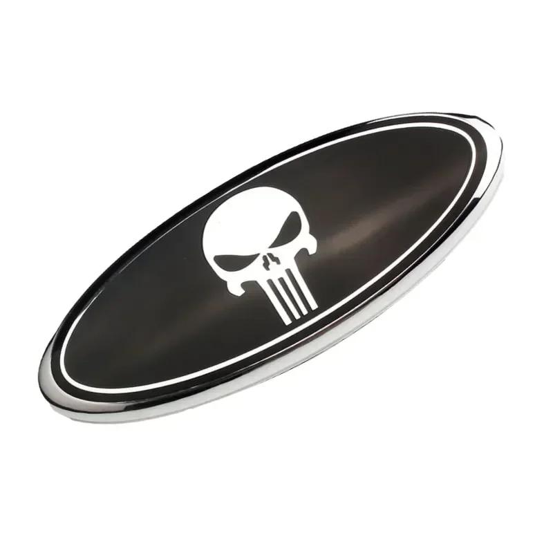 58x22mm Alloy Auto Steering Wheel Emblem Sticker for Ford Fusion Ranger Ecosport Fiesta Kuga Edge Focus Mk4 Mondeo Escape ST GT JQ1