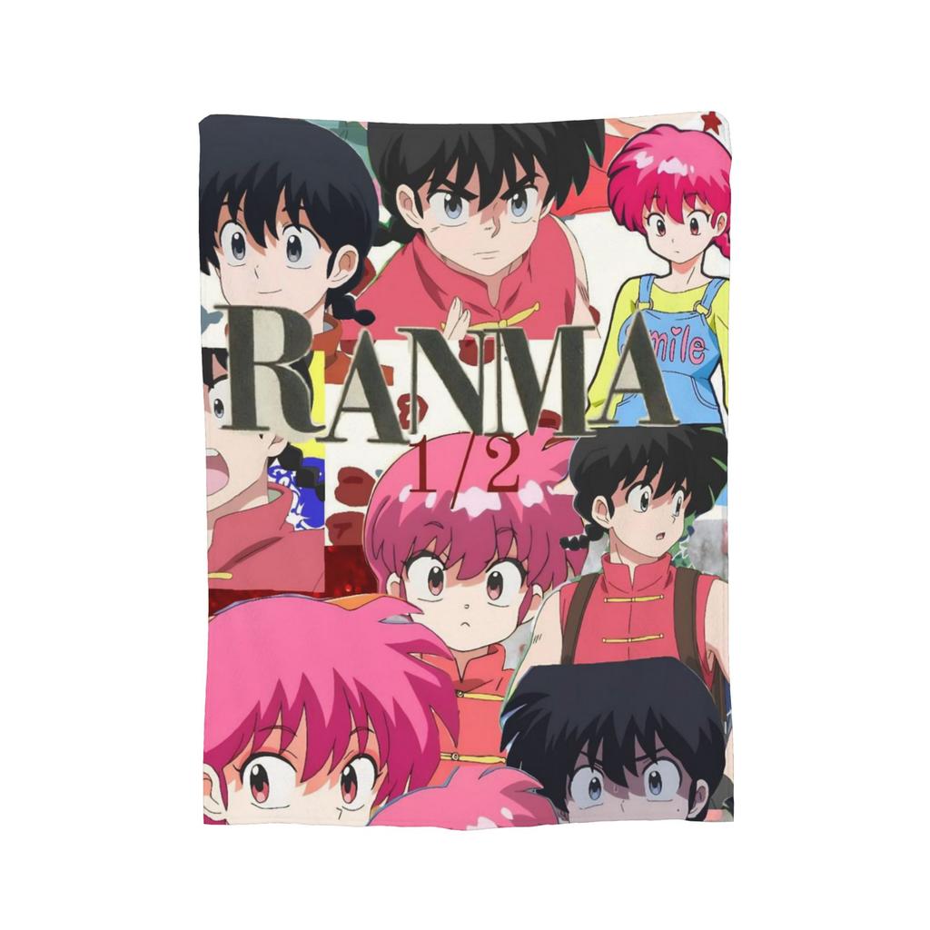 Japanese Anime Ranma Saotome Blanket Fleece All Season Portable Super Warm Throw Blankets for Bed Bedroom Quilt
