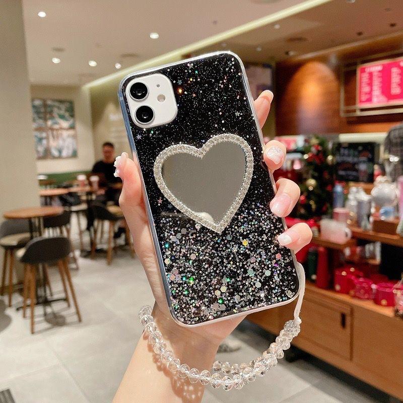 Подходит для iPhone16promax Эпоксидный чехол для мобильного телефона Apple 15Pro зеркальный с блестками 14 женский 13/12 противоударный 11