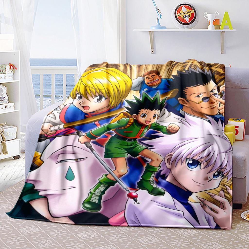 Hunter X Hunter Plush Blanket Soft Comfortable All Seasons Suitable Sofa Office Nap Travel Festive Gift Perfect Fans Anime Series
