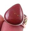 Natural Red Jasper Gemstone Handmade 925 Sterling Silver Two Tone Ring S.6 Z5l49
