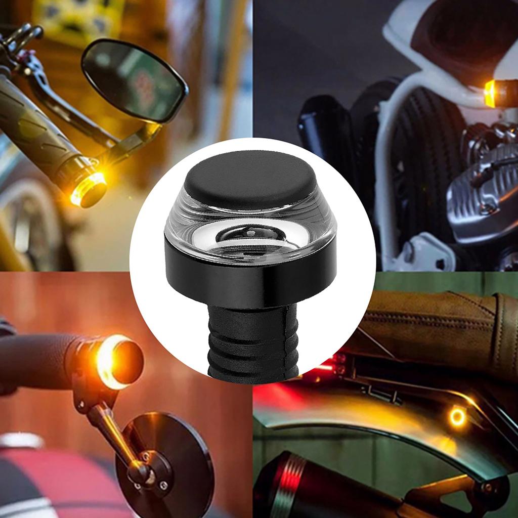 DC12V мотоцикл светодиодный указатель поворота фара ручка руля заглушка руль фонарь белый желтый