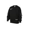 Nike Свитшот с принтом логотипа и буквами, пуловер с круглым вырезом, детские топы, черный FD0150-010