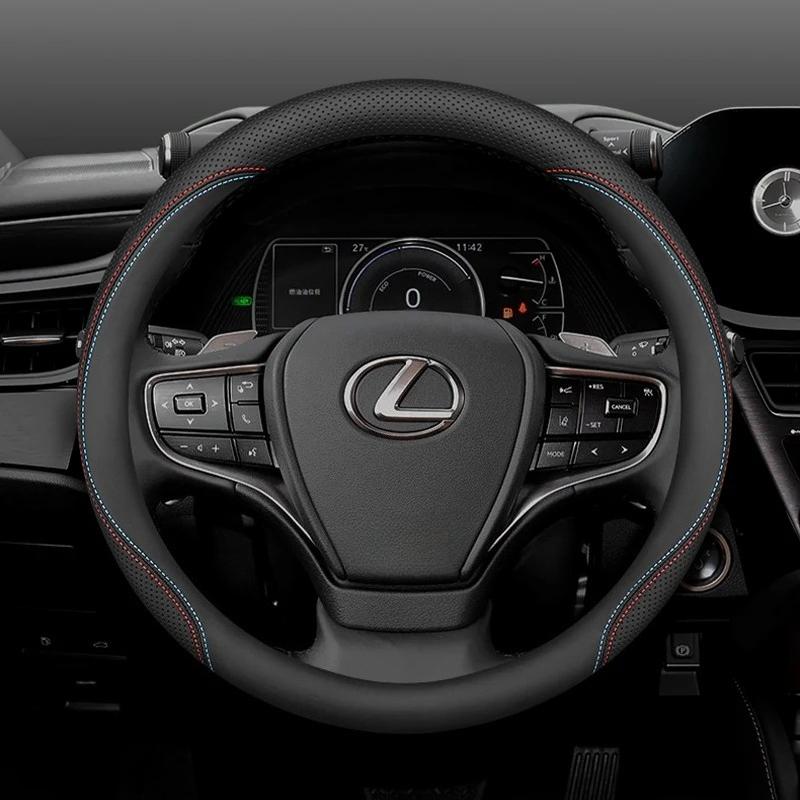Leather Car Steering Wheel Cover for Lexus NX350 RX NX RX450h LX600 LBX ES NX250 ES350 RX350 RX350h 2021 2022 2023 2024 2025