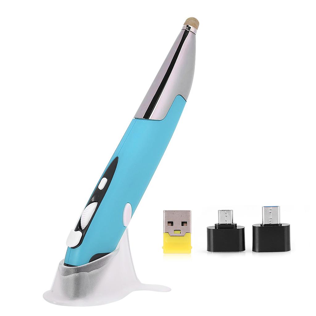 USB Computer PC Accessory Wireless 2.4G Mouse Pen Type Personalized Innovative(Claret PR-06)