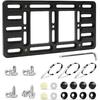 Front License Plate Mount - No Drill Licence Plate Bracket Holder, Universal Bumper Car Tag Frame Mounting Kit for Most Cars, Trucks & SUVs