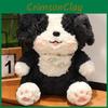 Border Adorable Collie Plush Doll With Scarf Decoration For Kids Play And Gift