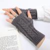 Men's & Women's Korean Style Knit Wool Fingerless Gloves - Autumn/Winter Short Twist Fashion